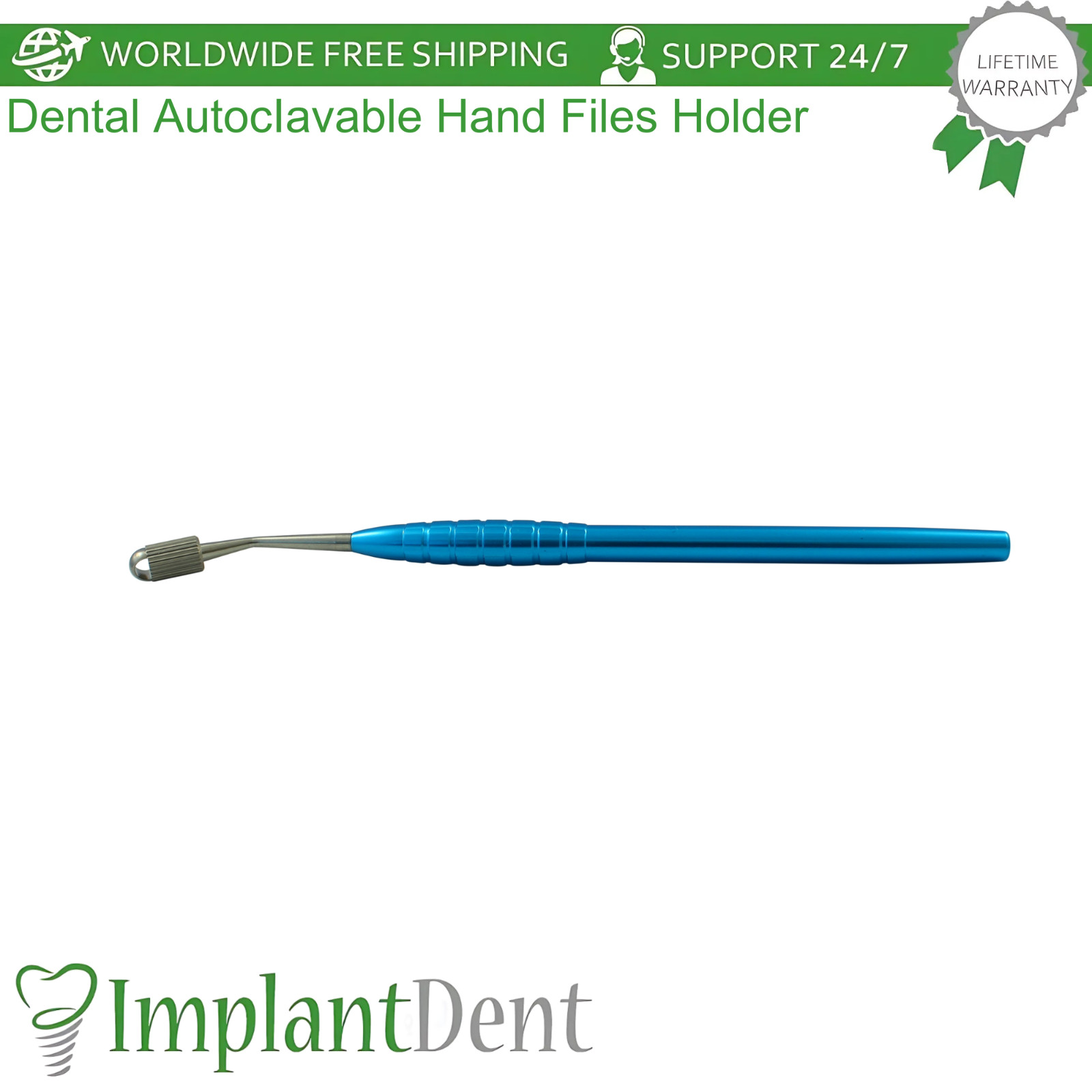 Dental AutocIavable Hand Files Holder Stainless Steel Ergonomic Pen Grip Design
