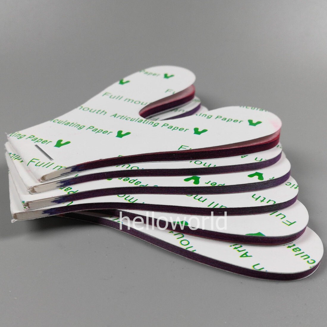 72 Sheets/Box Dental Articulating Paper Horseshoe Form Thick Type 100um Red Blue