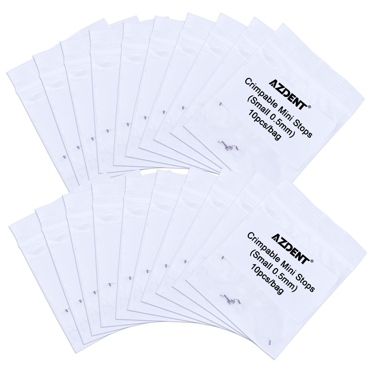10pcs/pack AZDENT Orthodontic Crimpable Hooks crimpable Mini Stops 0.5mm/0.8mm