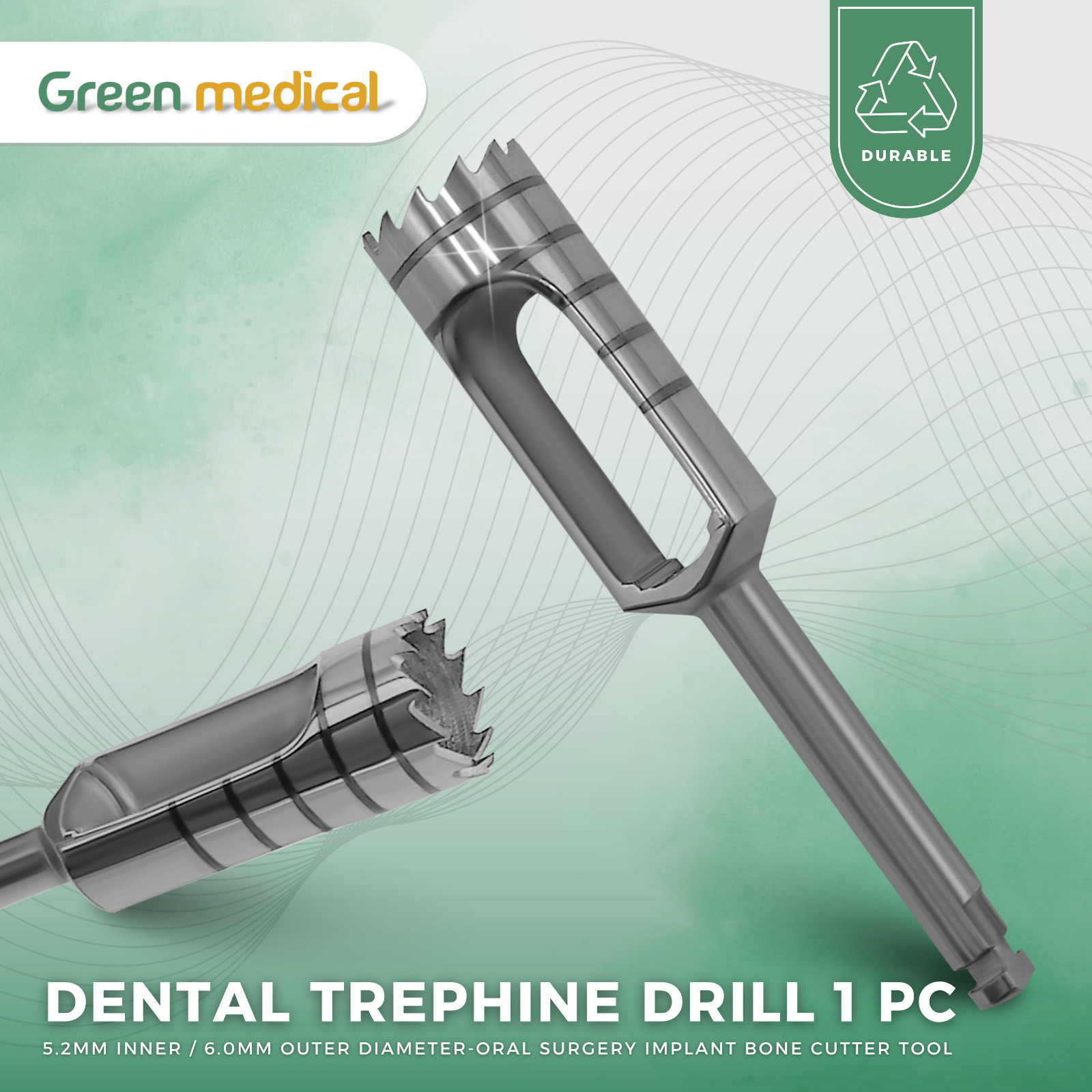 Dental Trephine Drill 1 Pc Premium Surgical Implant Tool | Precision Bone Cutter
