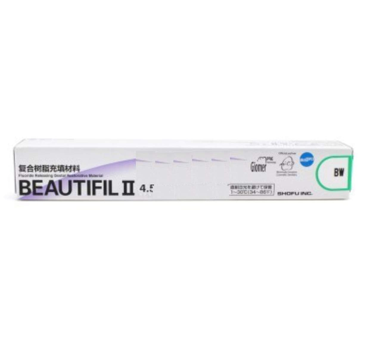 10 X SHOFU Beautifil II 4.5g Dental Composite Fluoride Release Shade BW