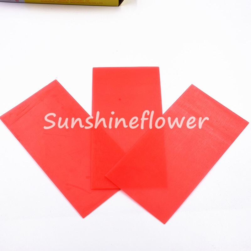 1.3mm Dental Lab Red Base Plate Wax Utility 20 Sheets Modeling Wax Flexible Hot