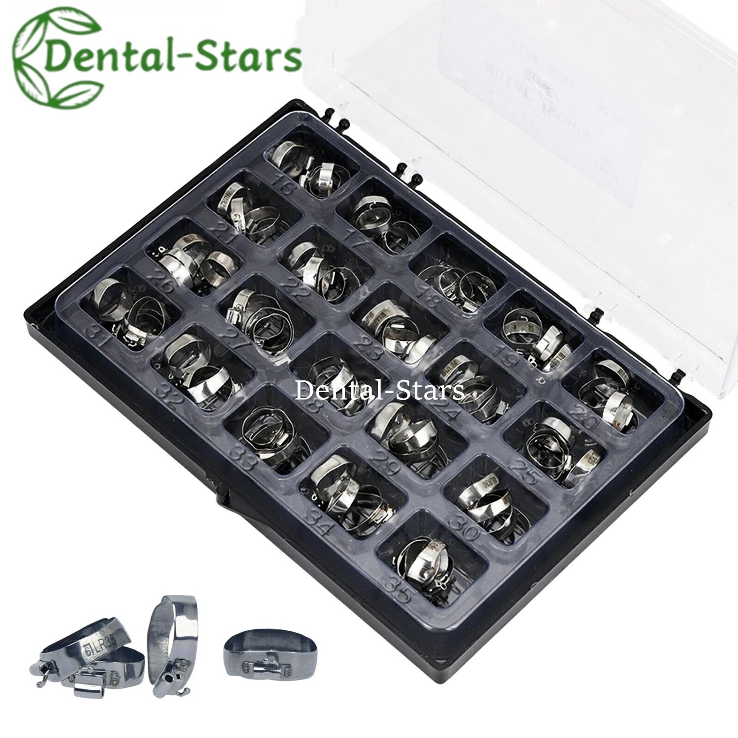 80 Pcs Dental Orthodontic Buccal Tube 1st Molar With Bands Roth/MBT 022″ 16#-35#