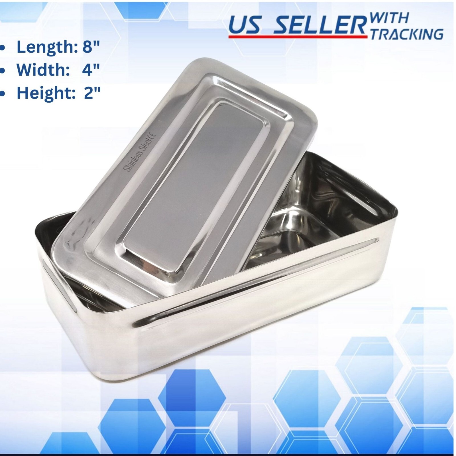 Stainless Steel Instrument Storage Sterilization Box Surgical Medical Veterinary
