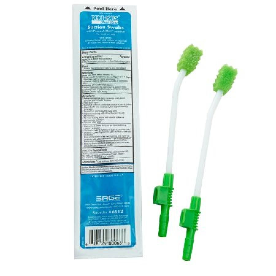 Toothette Suction Swab Kit Single-Use Perox-A-Mint Solution Sodium Bicarbonate