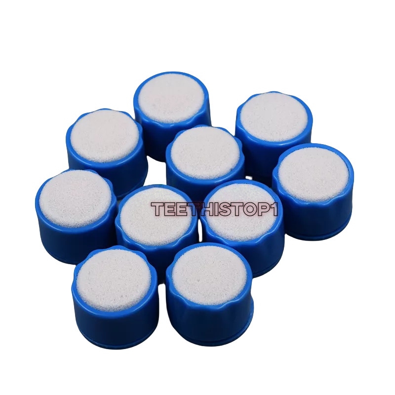 10 Pcs Dental Cleaning Foam Sponges Round Endo File Holder Stand Autoclavable