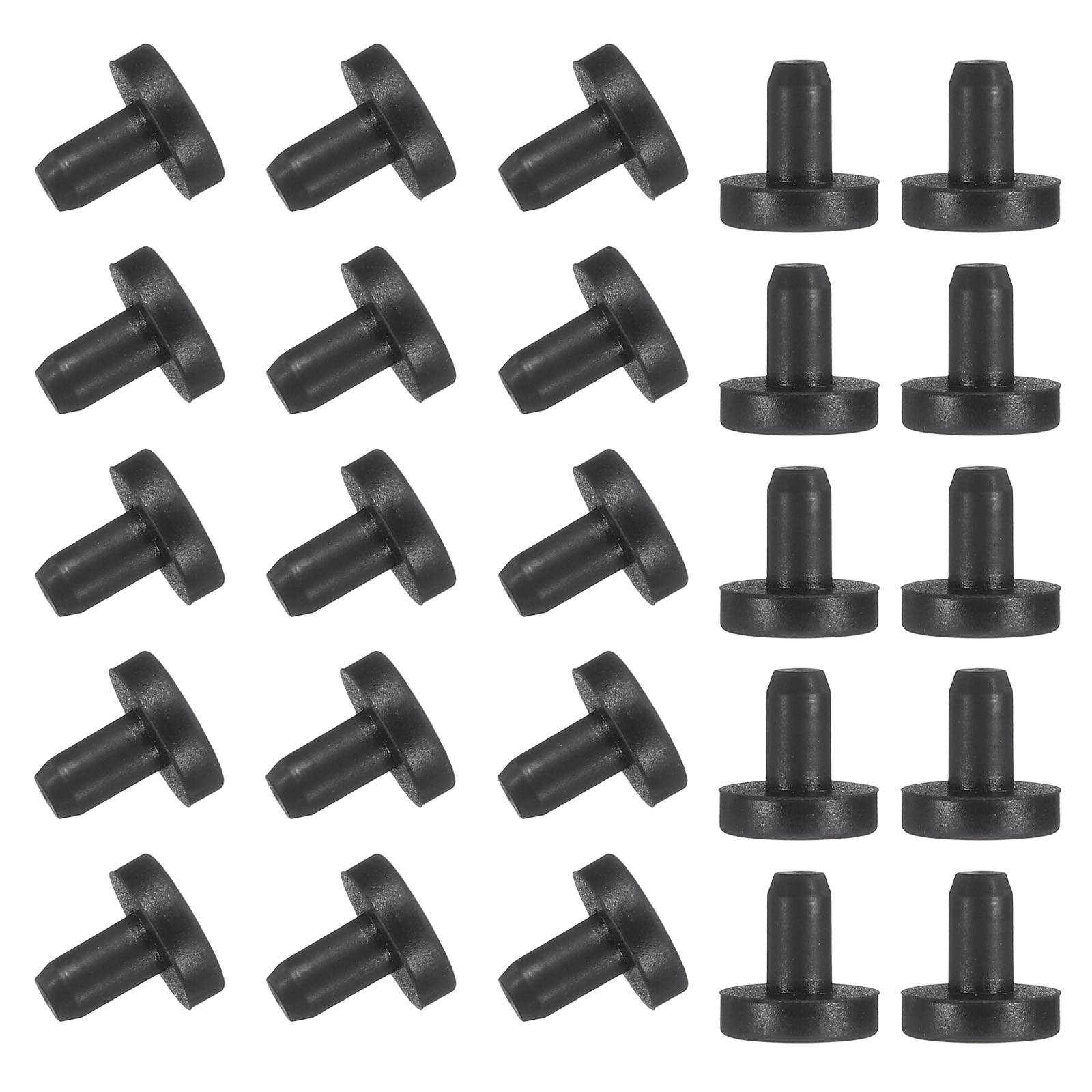 25Pcs T Shaped Solid Silicone Stopper Dia 4.5 Mm/0.18 Inch Rubber Hole Plugs