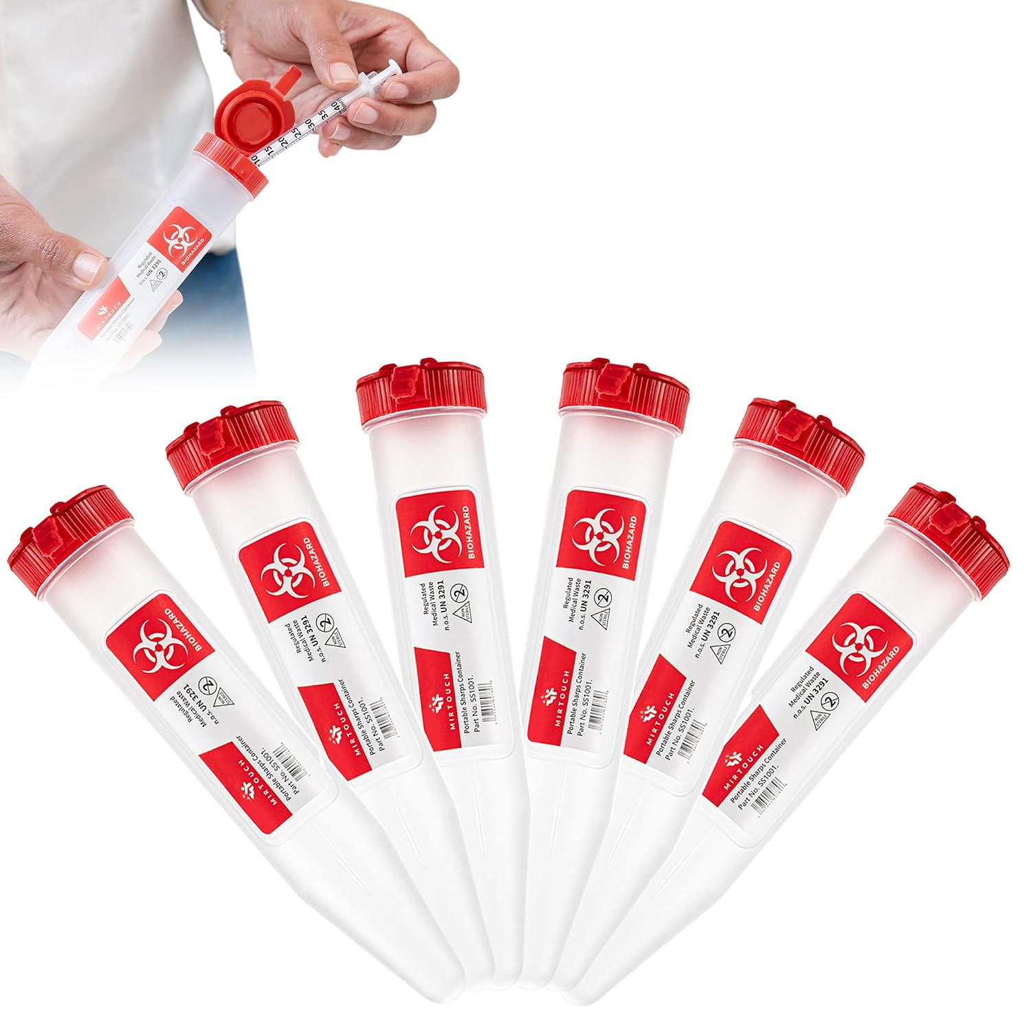 Sharps-Shuttle – Single Use Travel Sharps Container for Needles Syringes