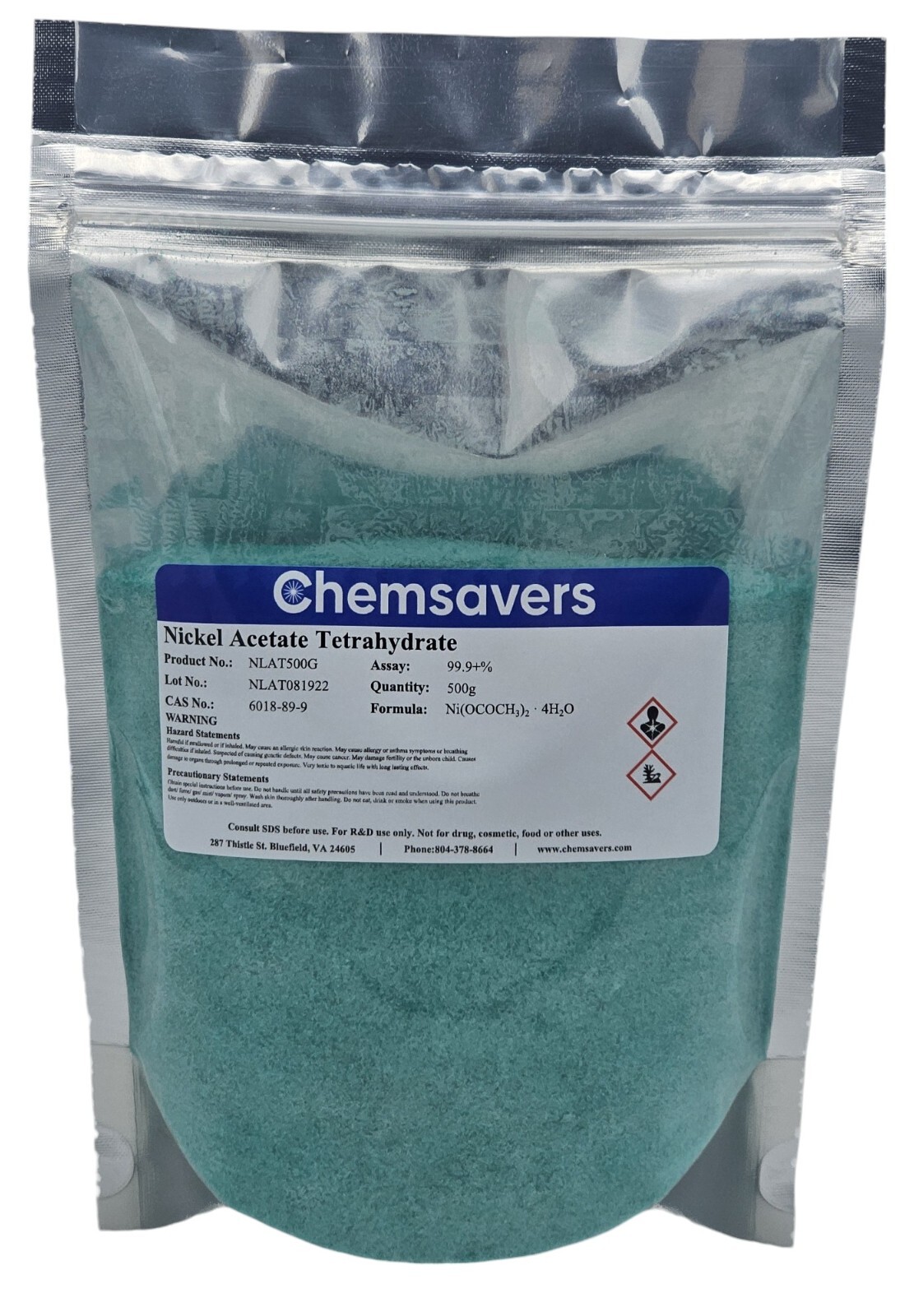 Nickel Acetate Tetrahydrate, 99.9+%, 500g
