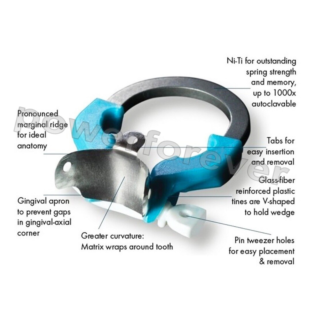 D2 Dental Sectional Contoured Matrix System Matrice Bands Clip Clamp Holder Ring