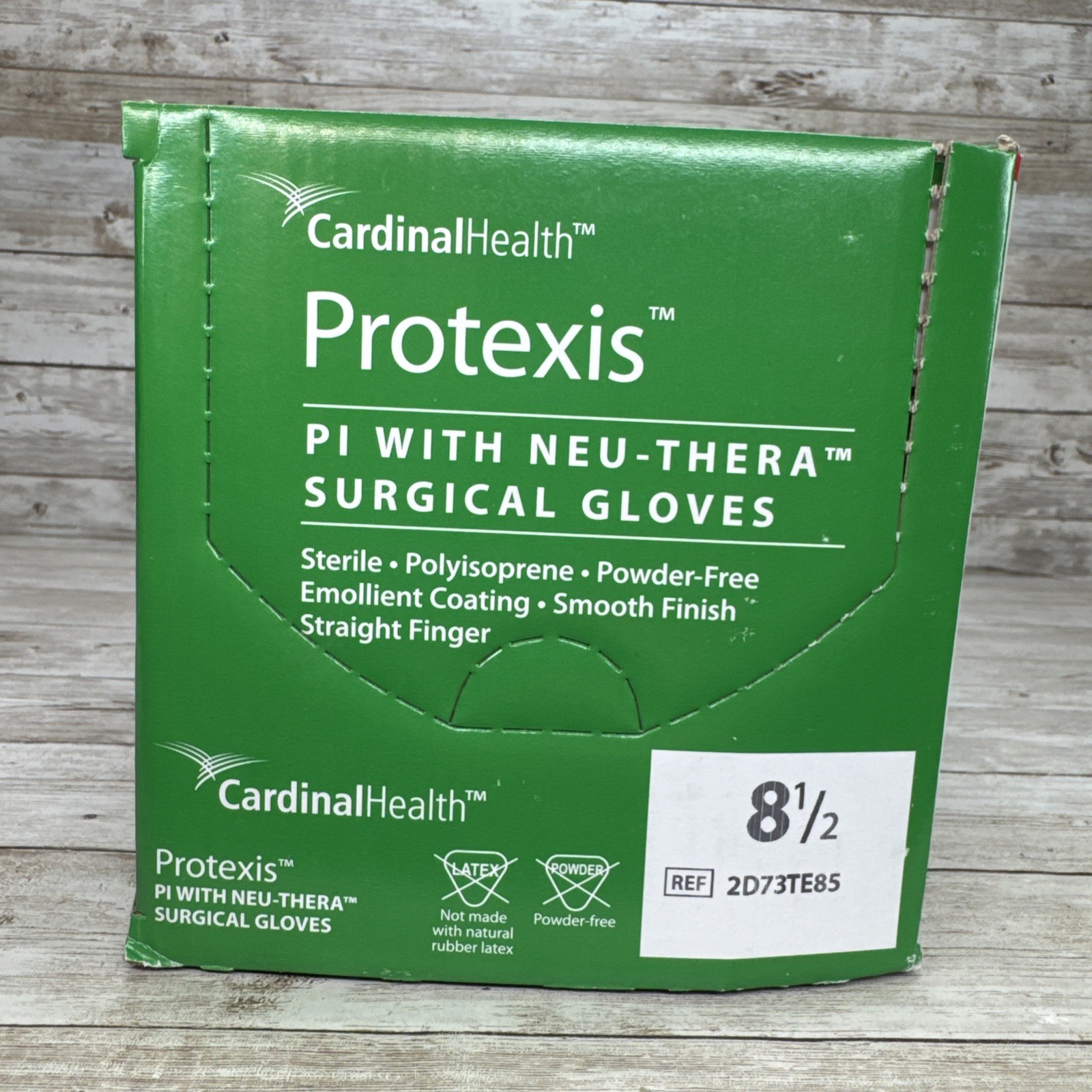 Protexis PI Neu-Thera Surgical Glove Cardinal *Open Top Box* Size 8.5 *See Date*