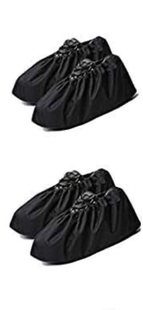 2-Pair Premium Reusable Washable Shoe/Boot Cover for Contractor, 12-14 for Shoes