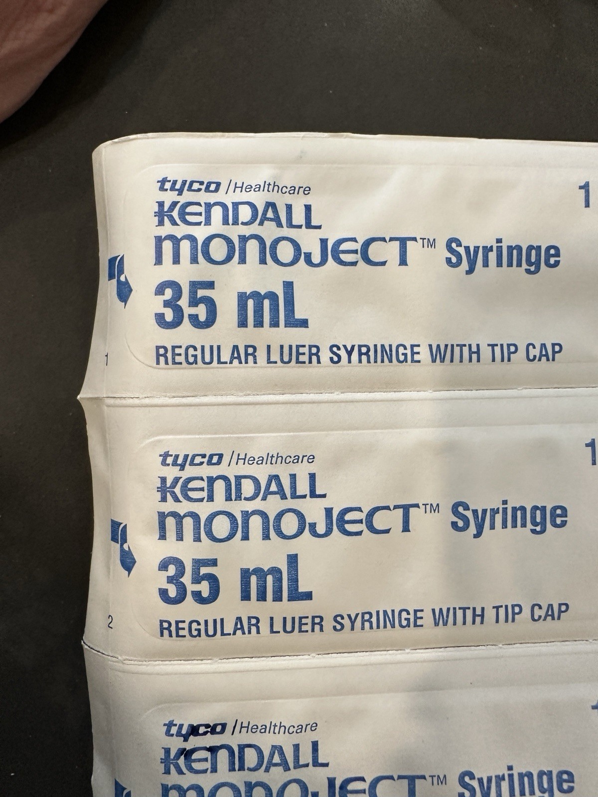 Kendall Monoject 35 mL Single Use Sterile Syringes Catheter Tip Lot Of 17