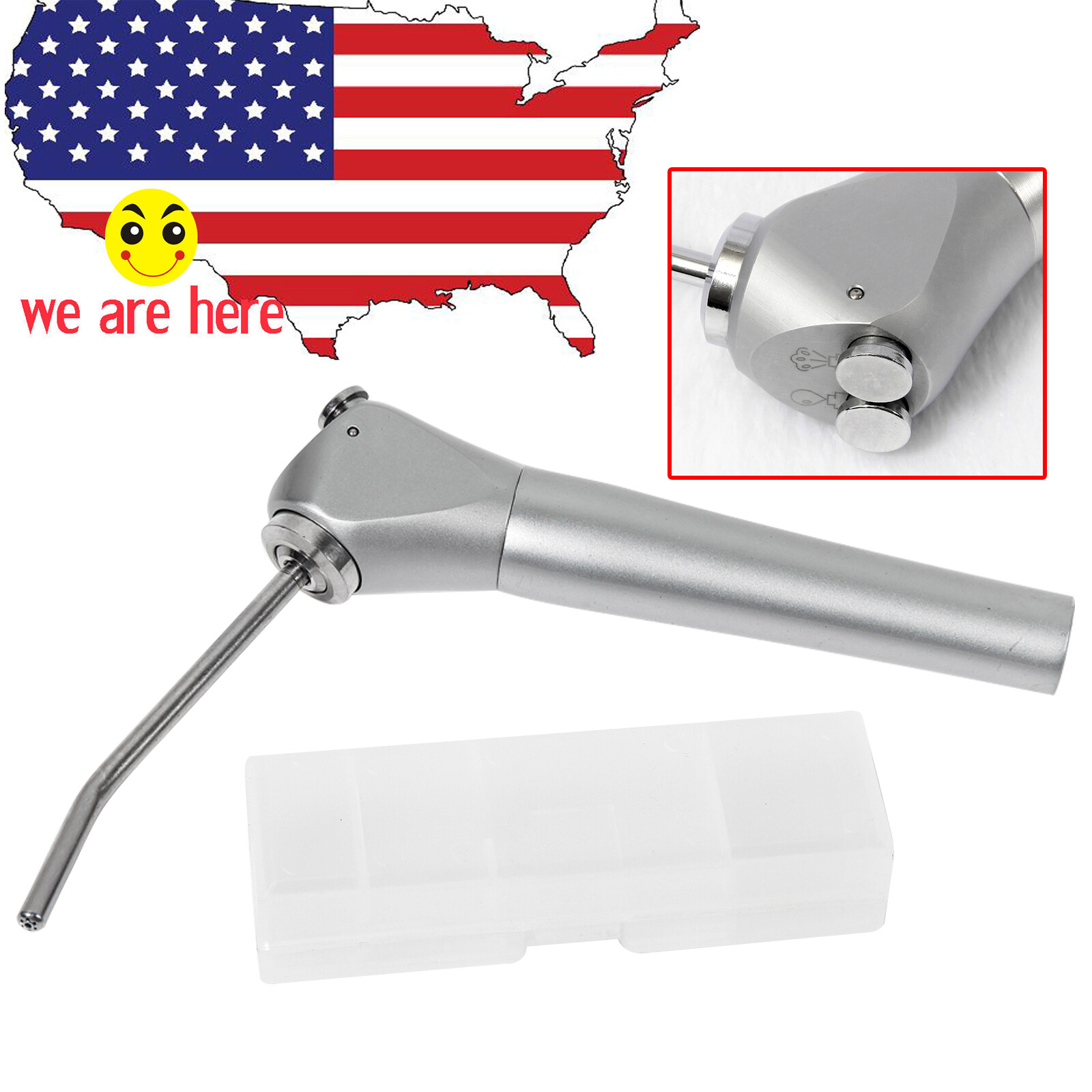 1-5Pcs Dental 3 Way Air Water Spray Triple Syringe Handpiece w/ 2 Nozzles Tips