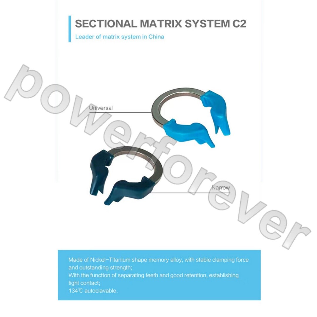 C2 Dental Sectional Contoured Matrix System Matrice Bands Clip Clamp Holder Ring