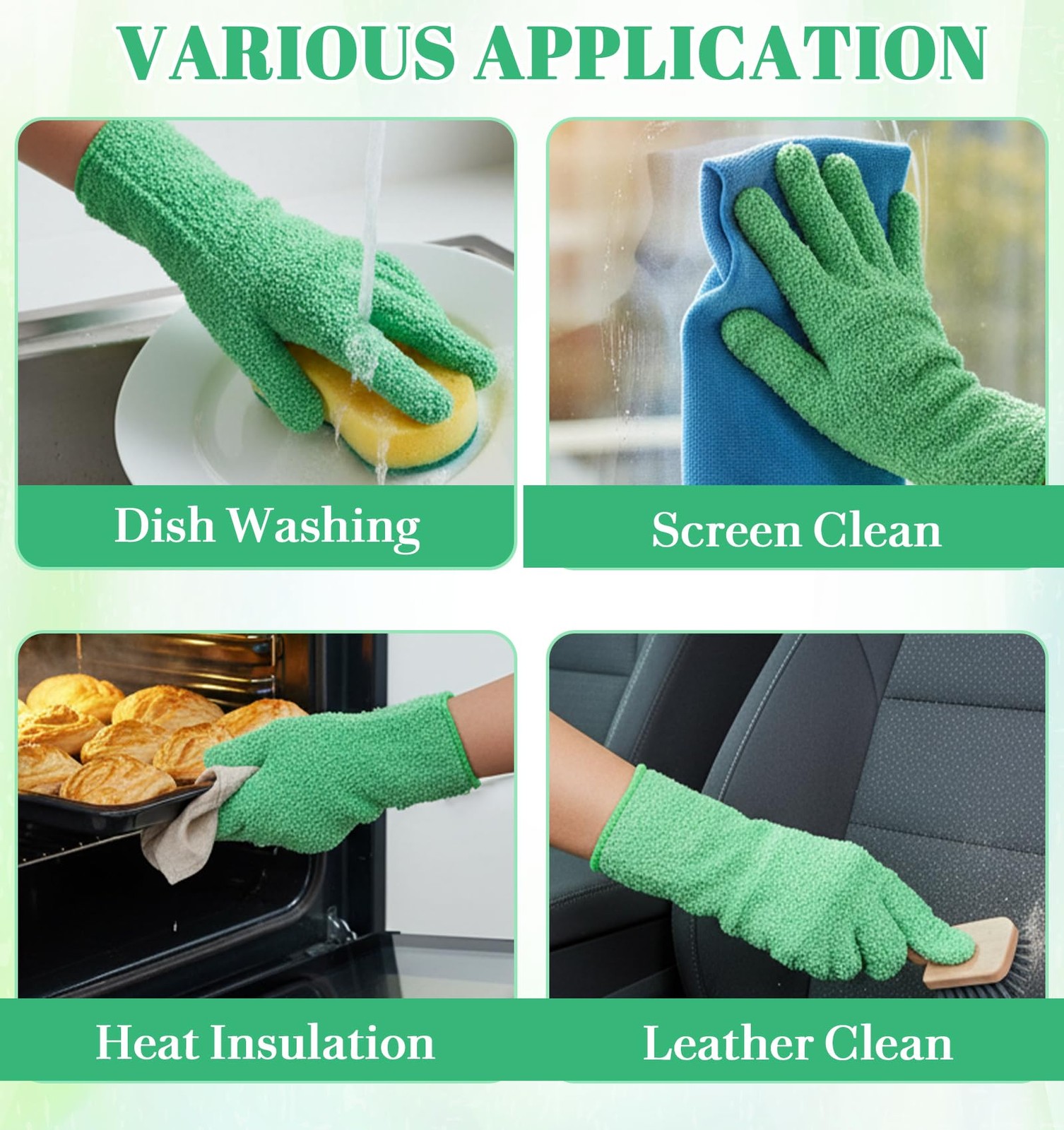 FRCTLNKG 2 Pcs Microfiber Gloves for Plants, Microfiber Plant Cleaning Gloves…