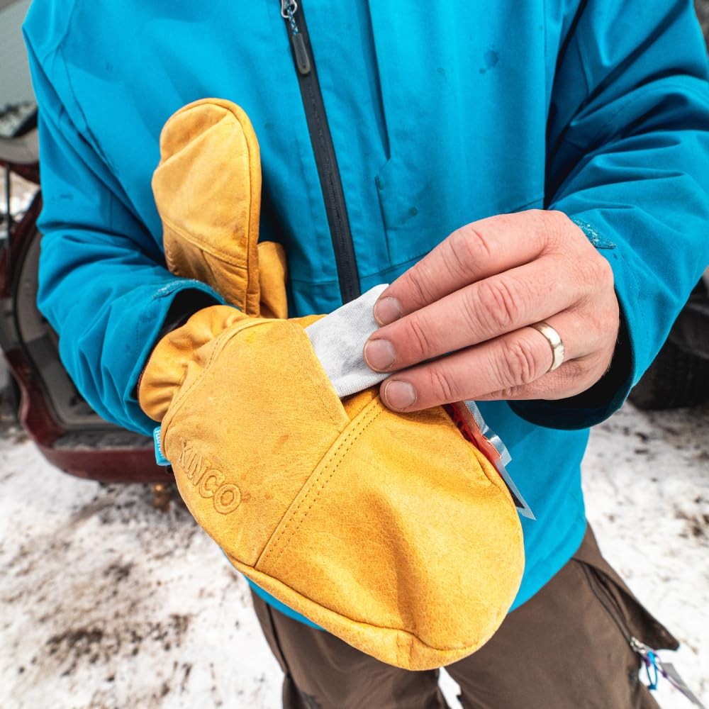 Kinco Hydroflector Lined Water-Resistant Premium Grain Buffalo Mitt Heat Pack