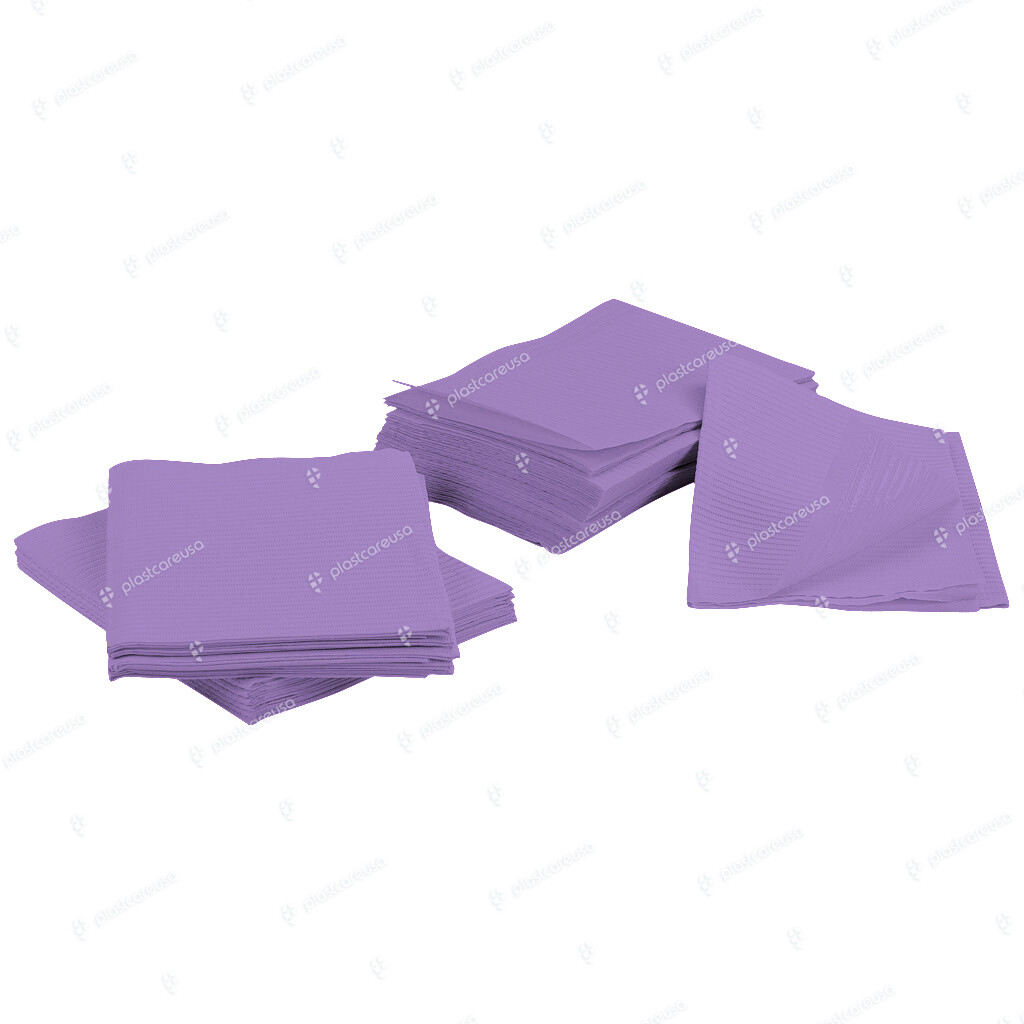 2000 Purple Disposable Dental Bibs, Medical Tattoo Tray Chair Bed Paper Covers