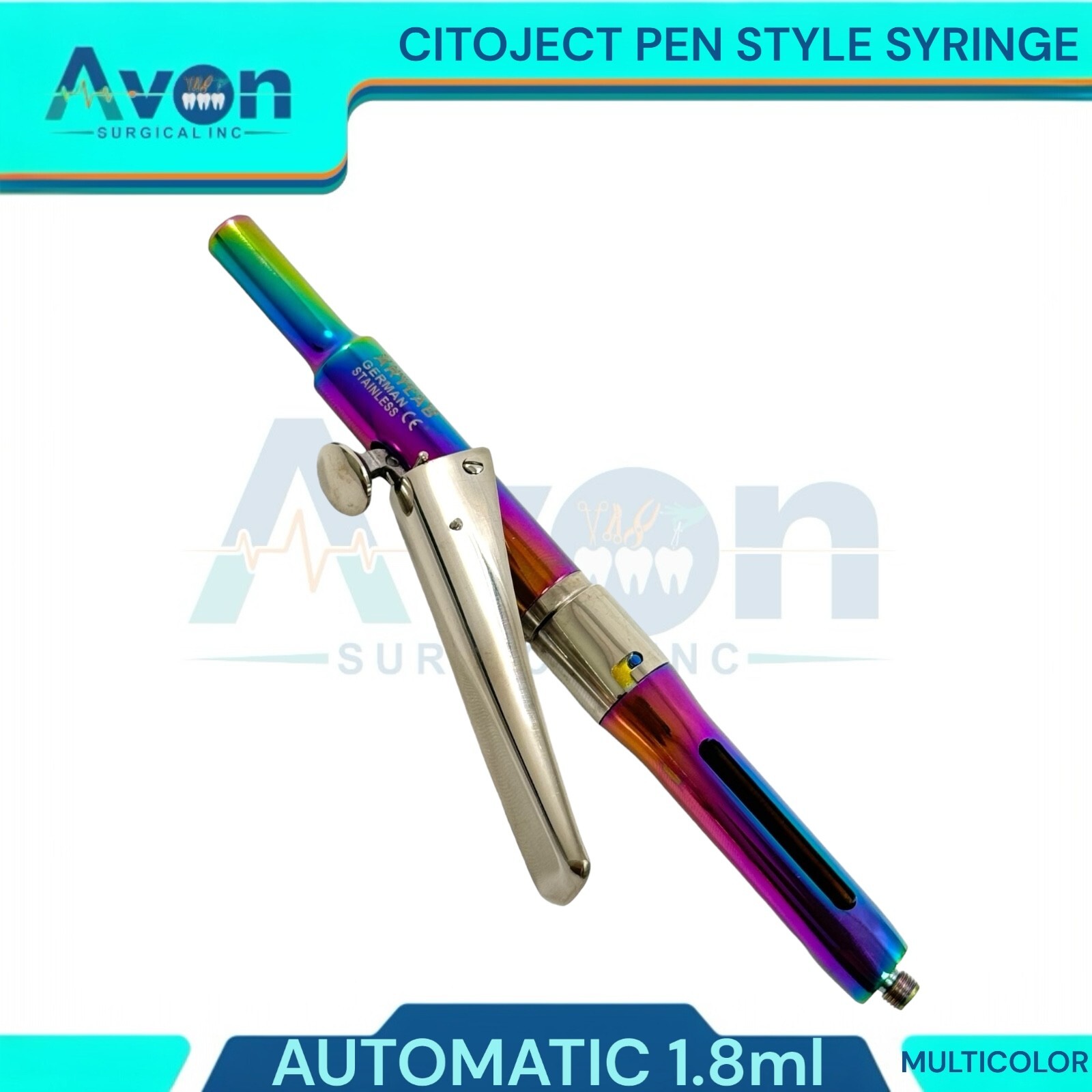 1 Ea Automatic Dosage Citoject Pen Syringe, 1.8mL, Multicolor – Dental Tools