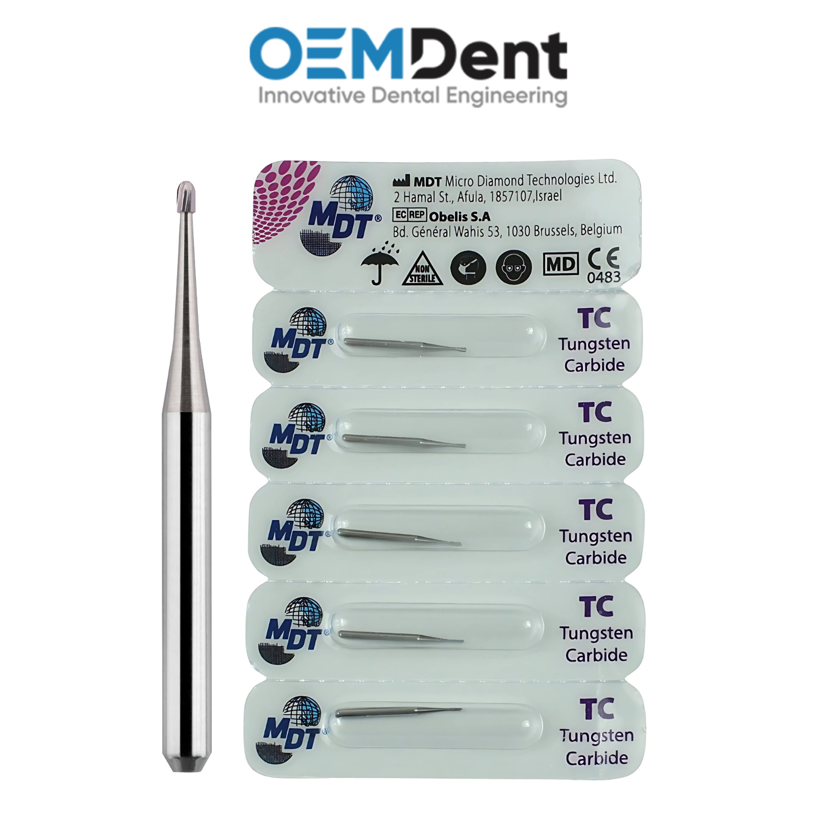 MDT Pear FG Carbide Burs Cavity Prep Shaping L19.0mm Dental Restorations Tool