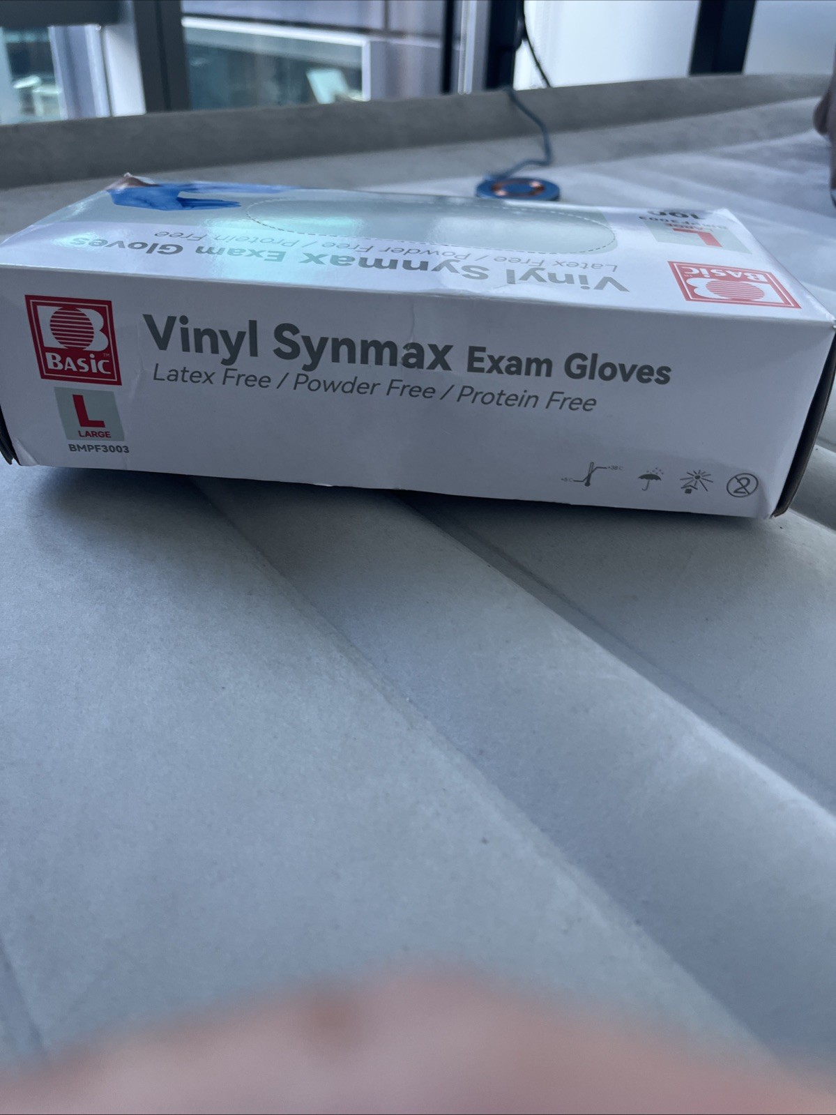 Basic BMPF-3003 Synmax Synthetic Large Vinyl Exam Glove – 100 Per Case