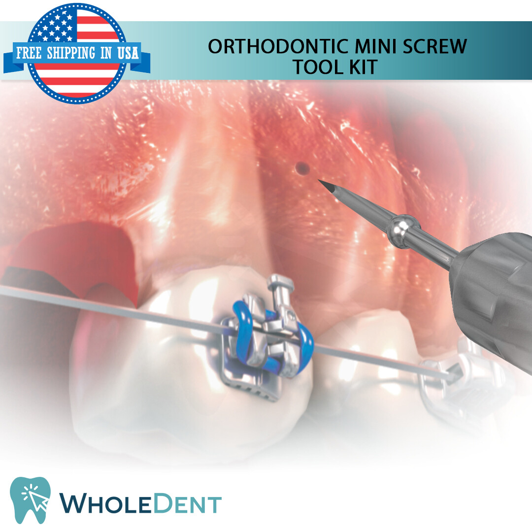 Dental Mini Screw Orthodontic Anchorage Tool Kit Morelli Treatment Driver Stem