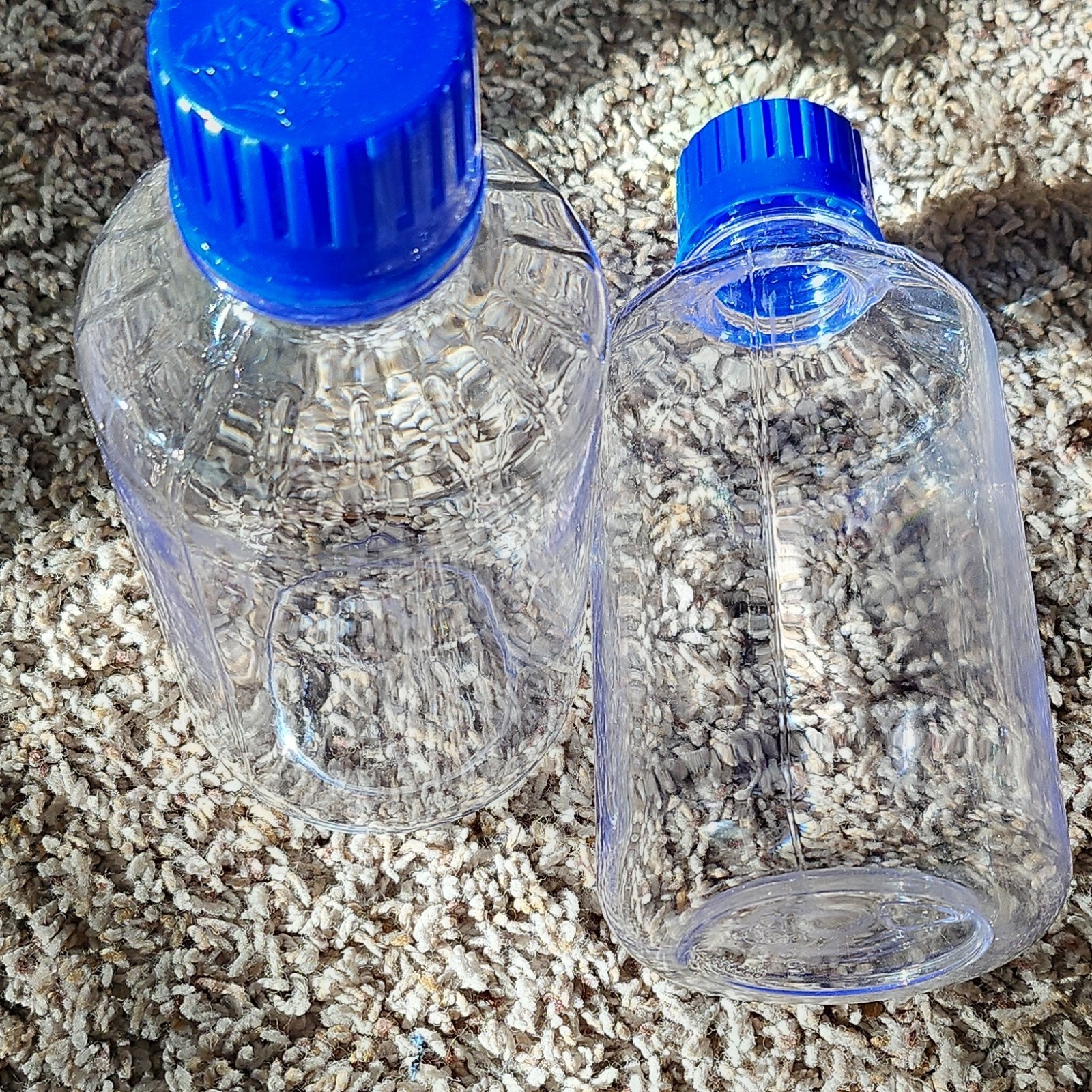Clear Laboratory Reagent Bottles with Blue Screw Caps, 1pc 20 oz