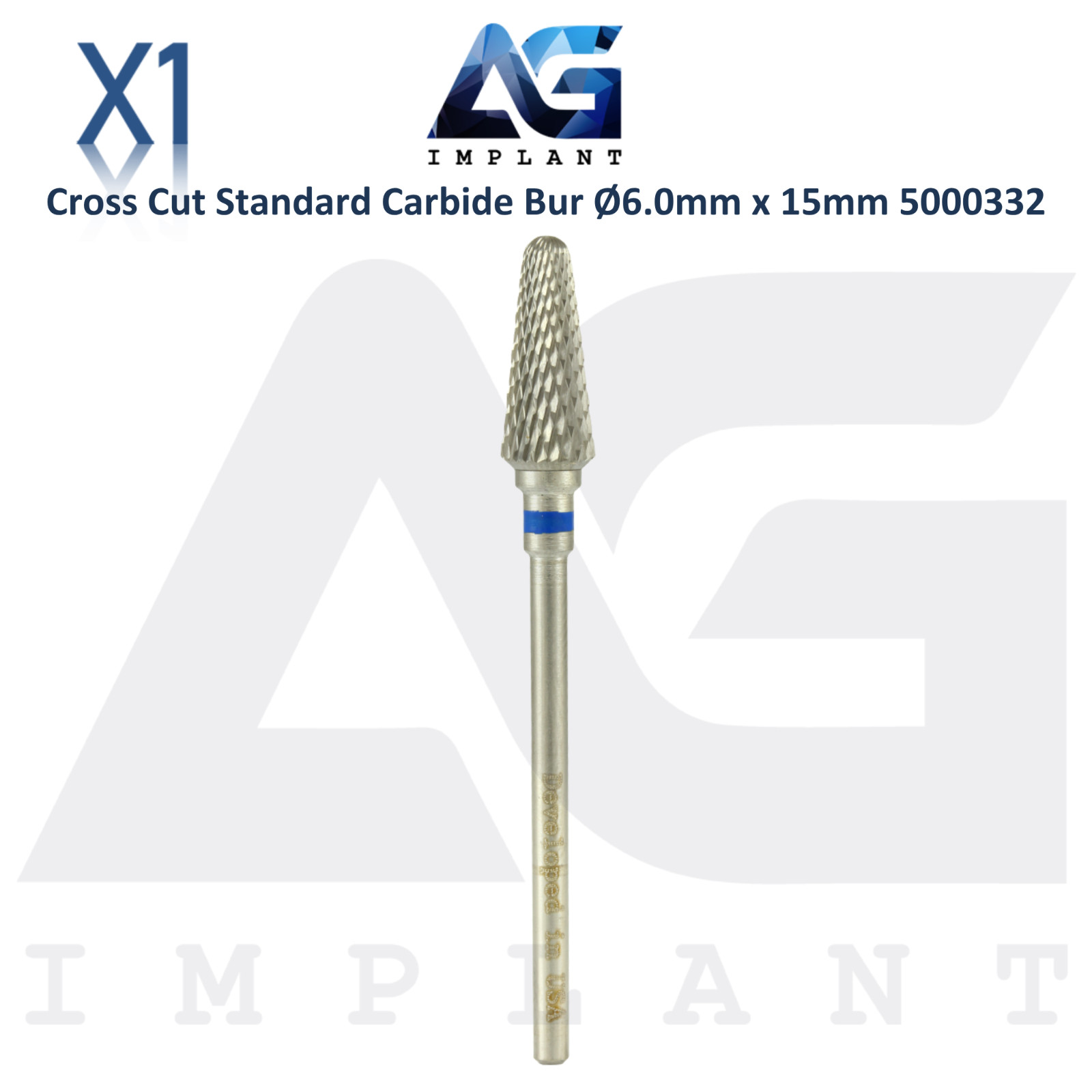 Dental Wilson Cross Cut Standard Bur Ø6.0x15mm Tungsten Carbide Tool 5000332