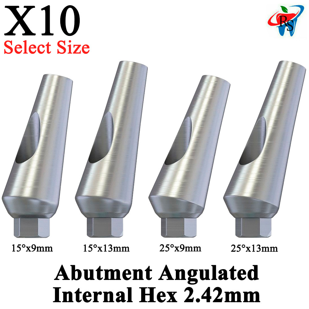 10pcs Dental Impl ant Abut ment Angulated Angular 15° / 25° Internal Hex