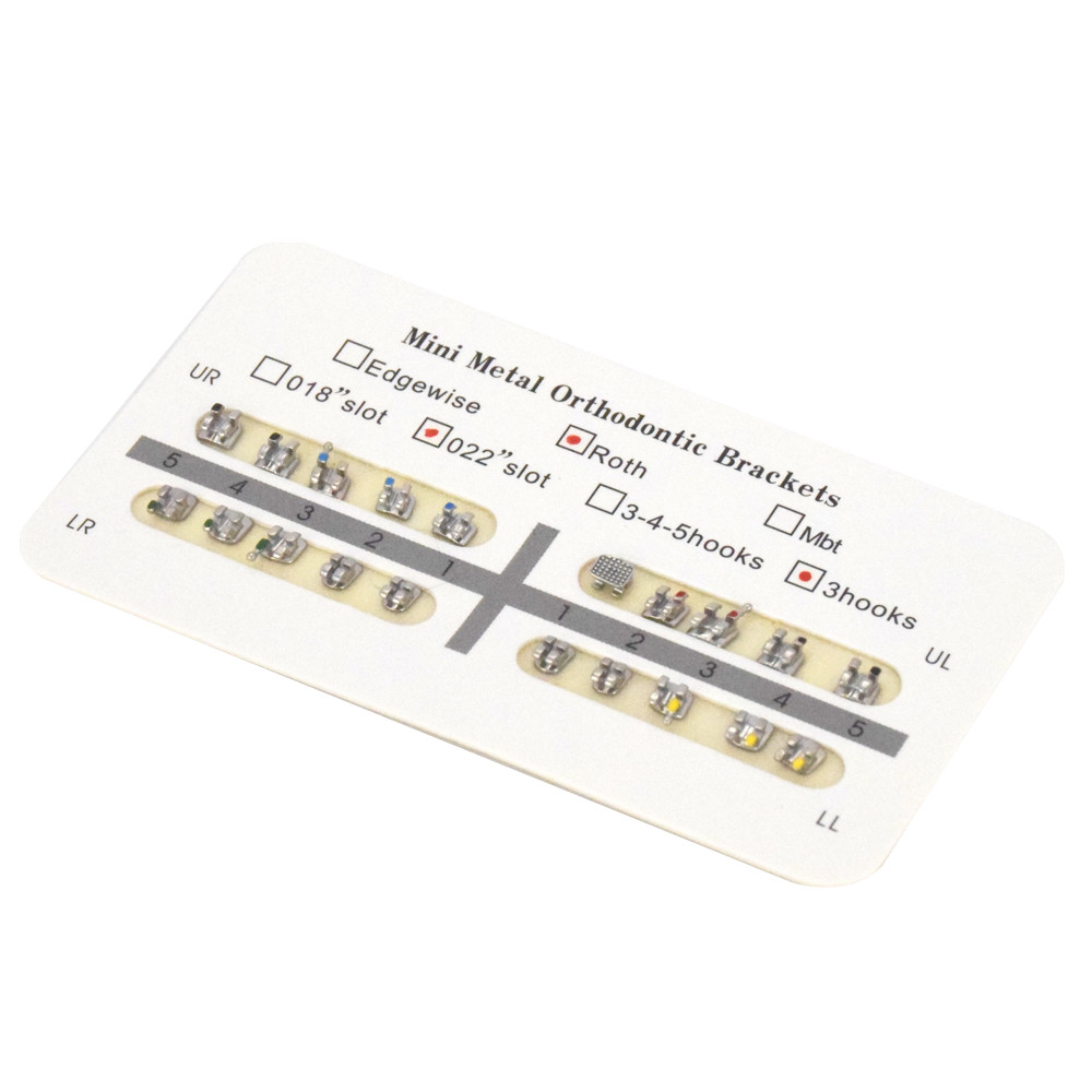 Dental Orthodontic Bracket Braces MIM Monoblock Ultrathin Roth/MBT 022/018 Hooks