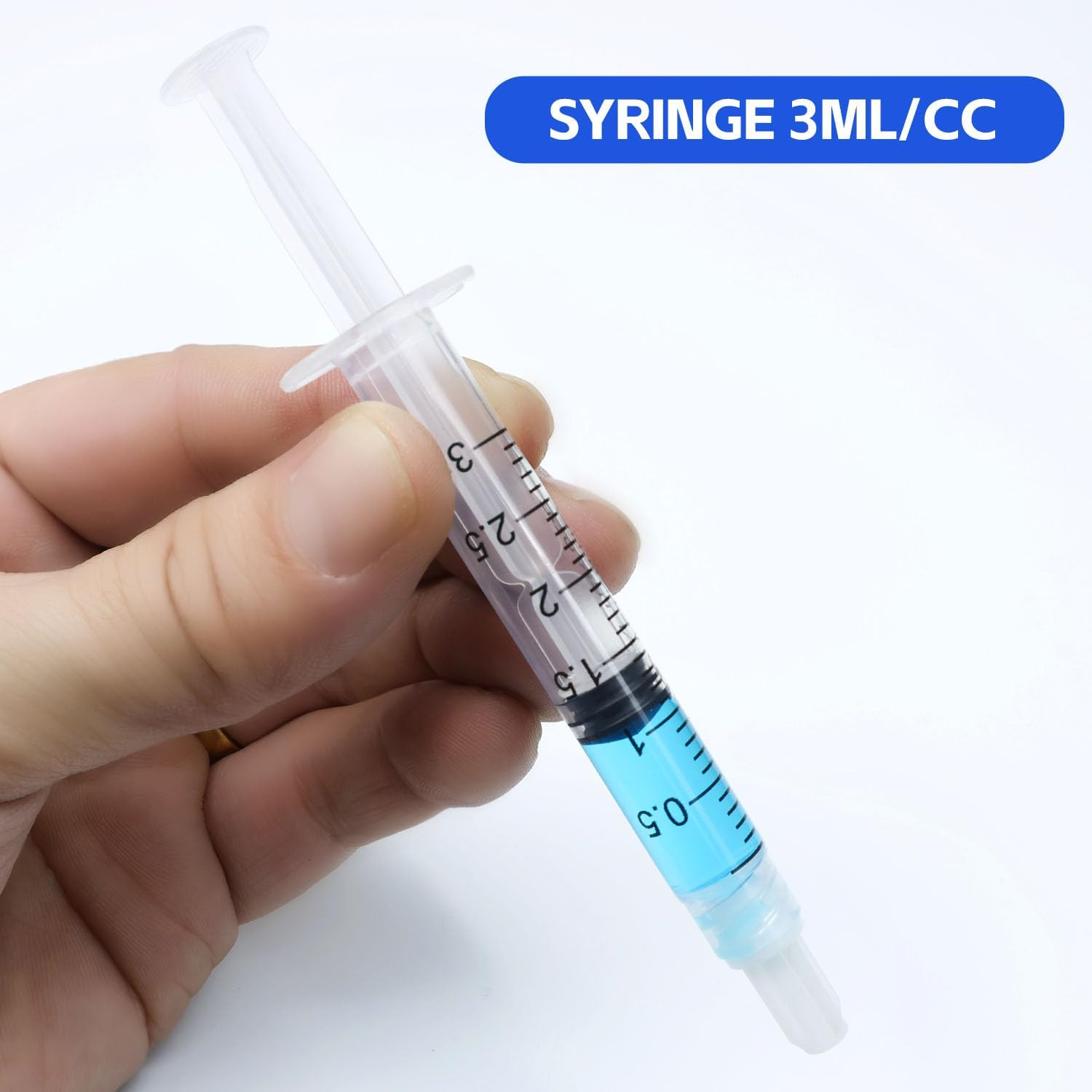 3Ml Syringes without Needles, 3Cc Luer Lock Syringe – Disposable Individually Wr