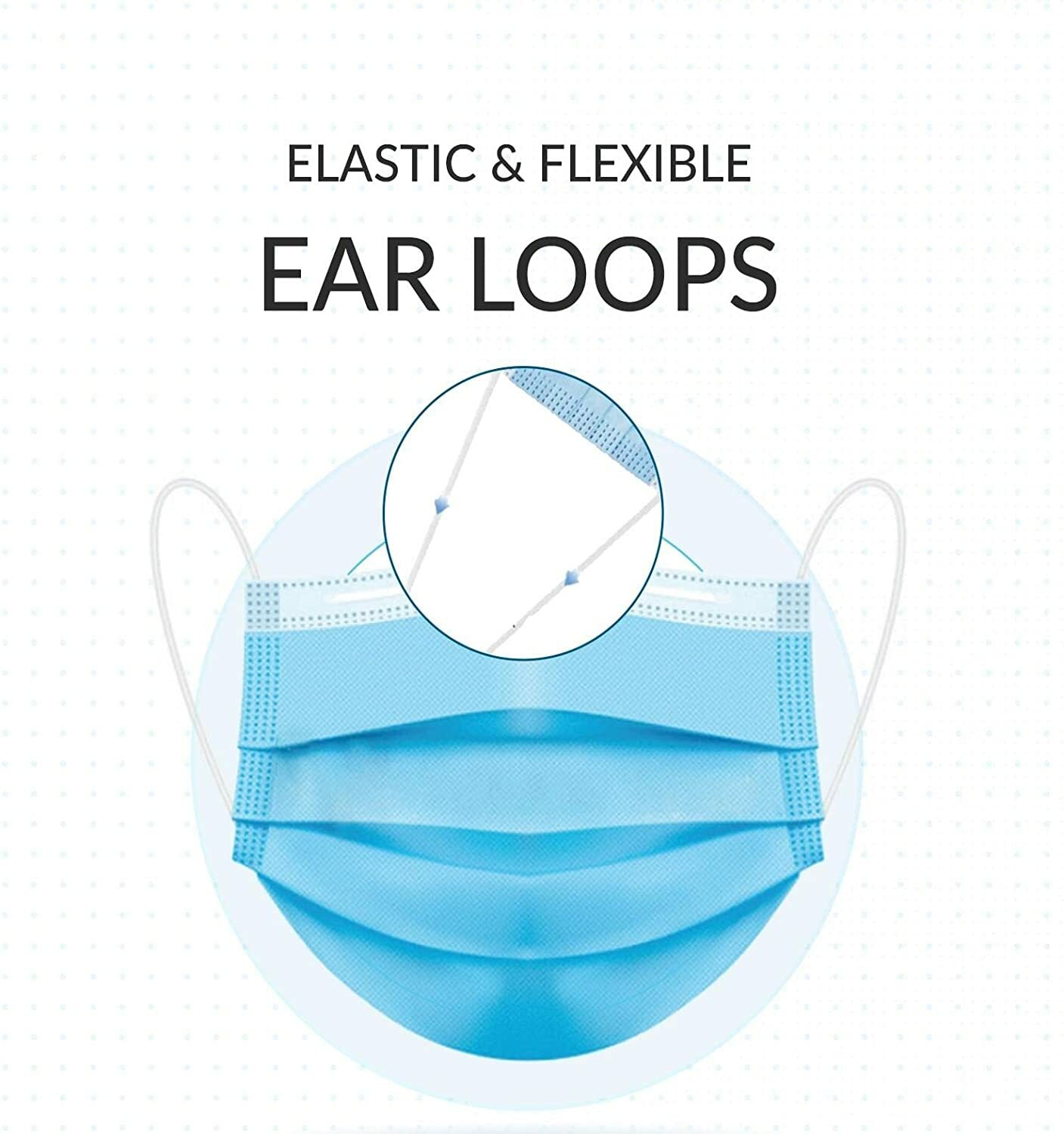 Blue Disposable Breathable Safety Mask for Daily Protection 100 Pack