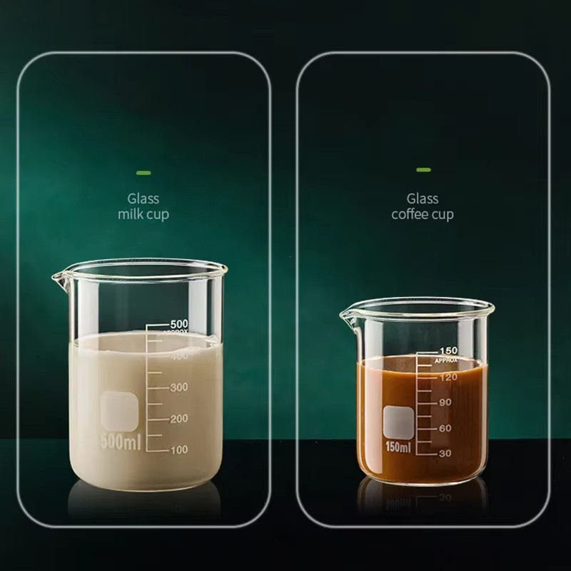 Transparent High Borosilicate Glass Measuring Cup Clear Scale Cup Laboratory Bea