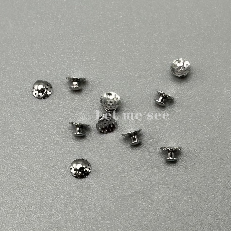 Denal Orthodontic Round Perforated Hollow Lingual Buttons with Bondable Holes