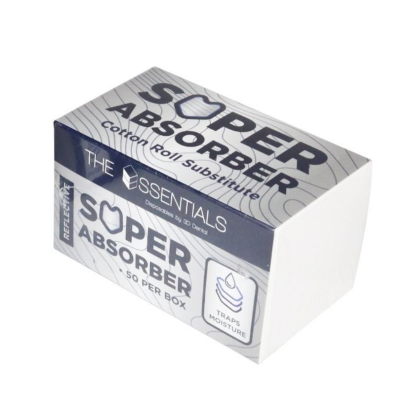 3D Dental ESAR-L Essentials Super Absorber Cotton Roll Substitute Large 50/Bx