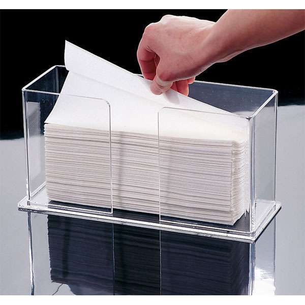 Plasdent C-Fold Towel Holder – Clear, 10-3/4″ W x 6″ H x 4-1/4″ D