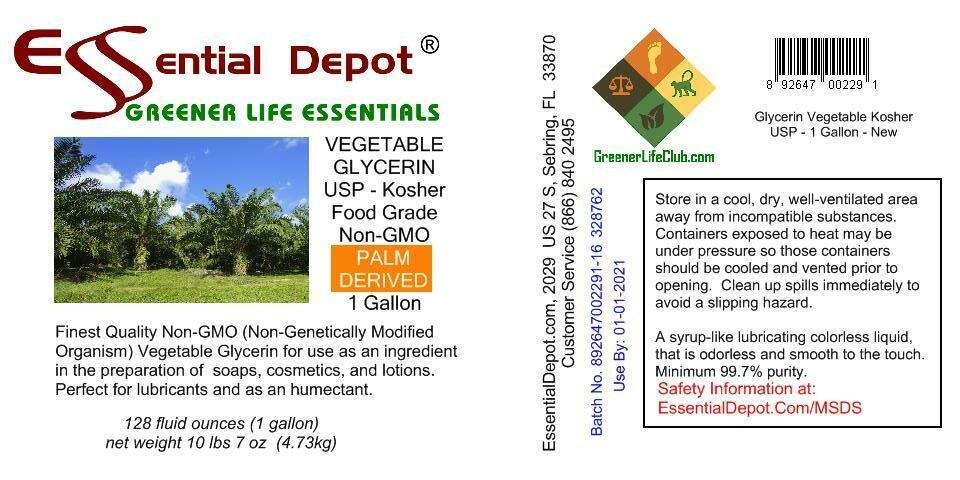 glyCUBE – 4 gallons PALM DERIVED Vegetable Glycerin