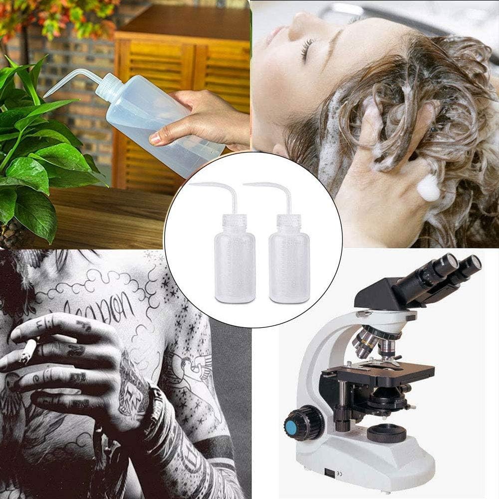 2 Pcs 500ml Plastic Squeeze Bottle Tattoo Wash Bottles Rinse Watering Tools