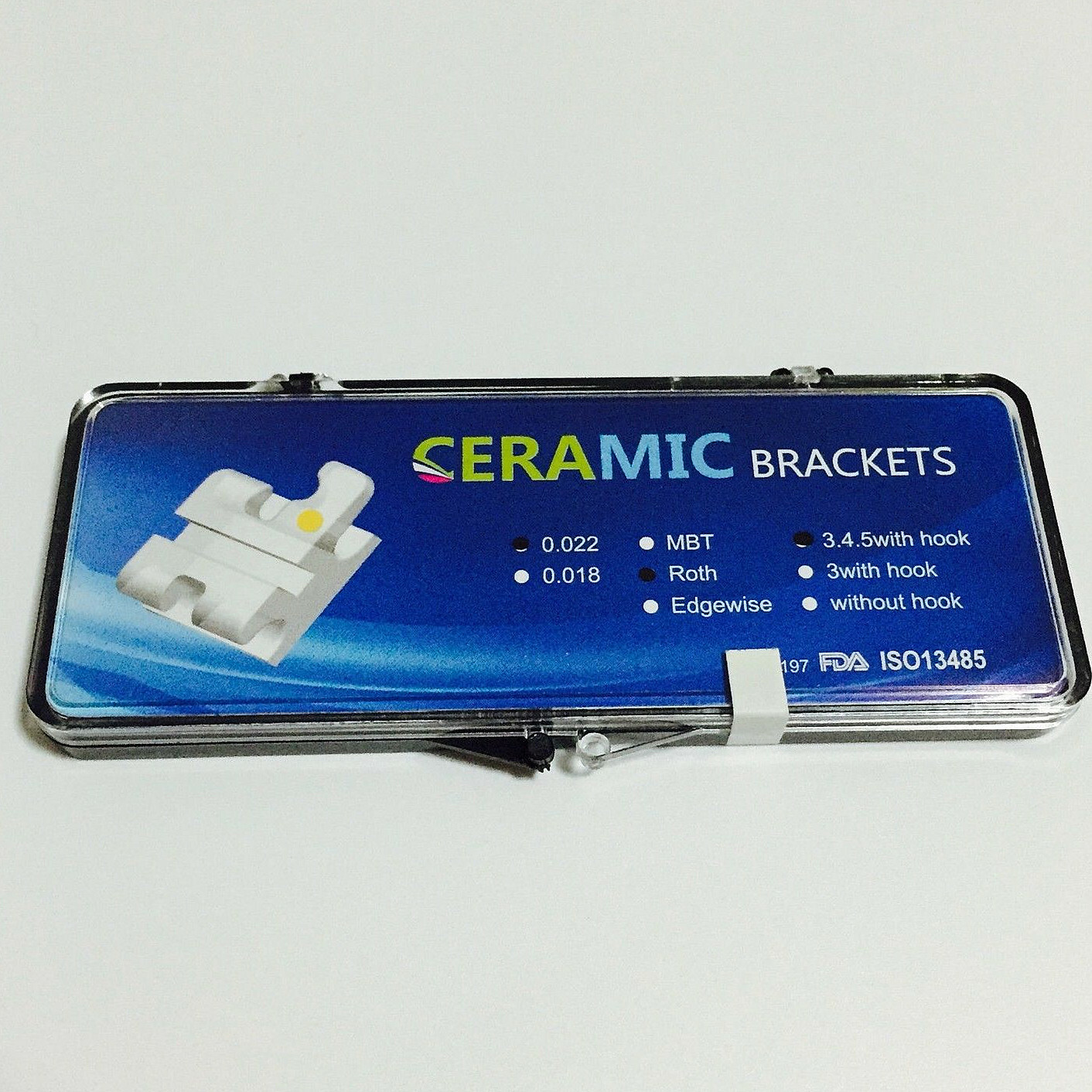 Dental Ceramic Brackets Mesh Base 022 Roth 345 Hooks 20Pcs/pack