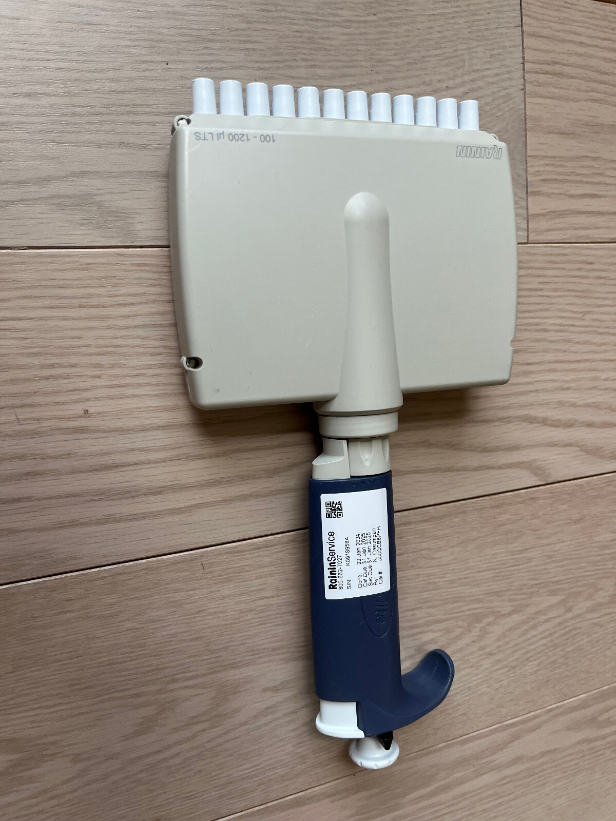 Rainin Pipet-lite Pipettor pipet LTS pipet multichannel L1200 1200ul 12 dec