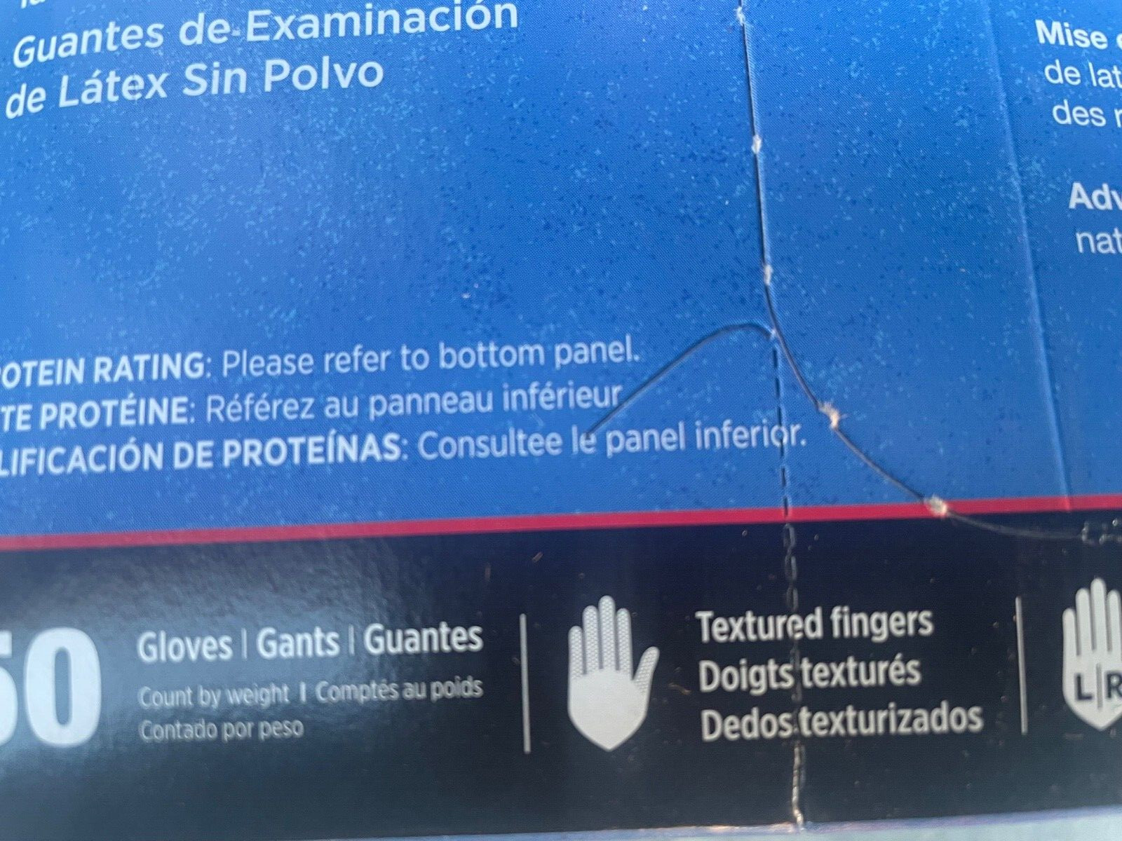 50 Count Box – Microflex SafeGrip Latex Gloves Medium 14Mil SG-375 Blue