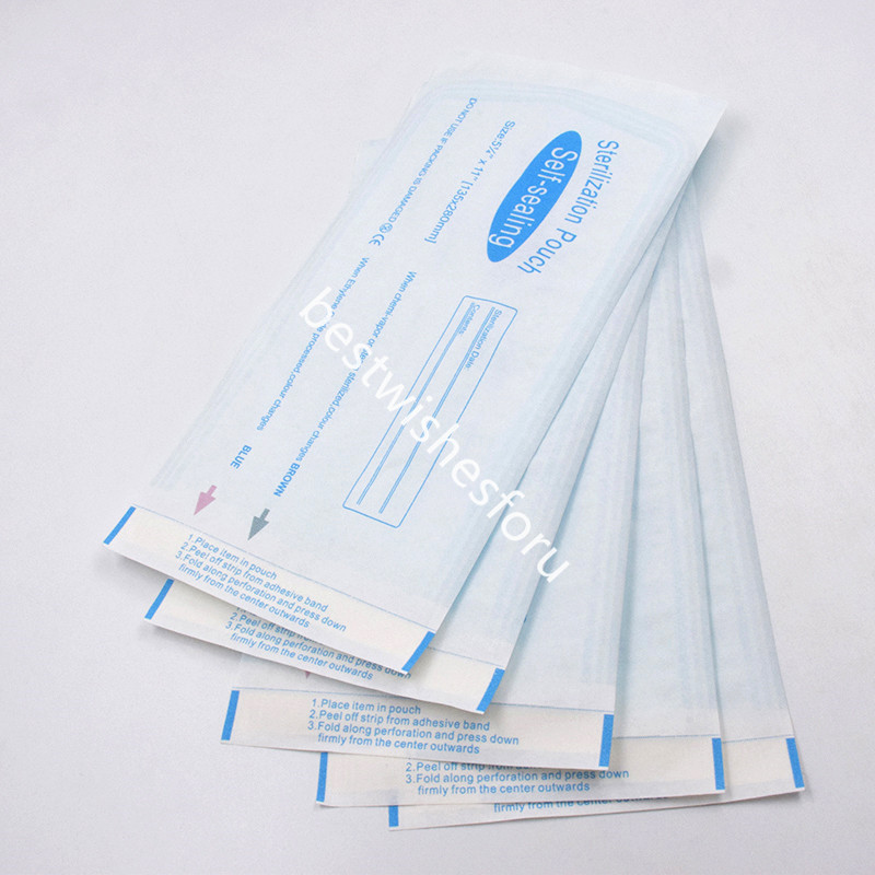 200 Pcs Autoclave Premium Sterilization Self-Sealing Pouch Bag Dental 6 Size Opt