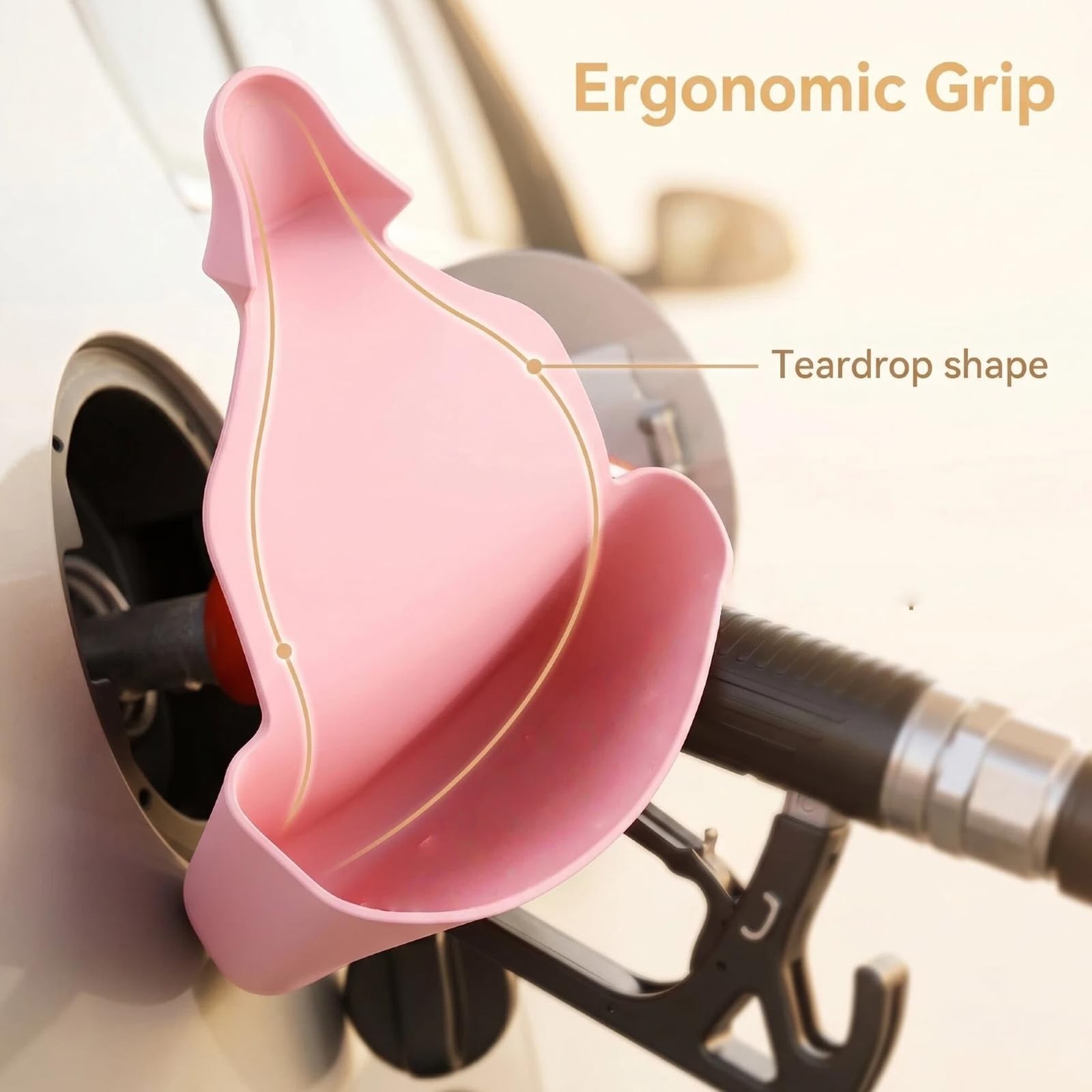 gblckadof 2 Pcs Silicone Gas Glove,Pink Gas Pump Glove,Silicone Gas Gloves Fo…