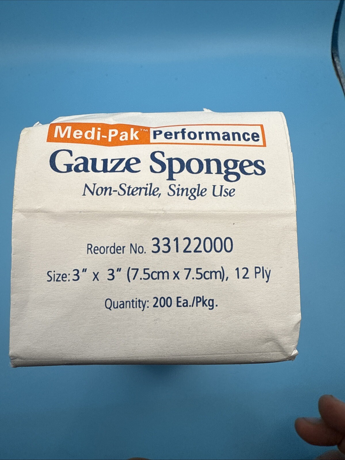 Medi-Pak Performance Plus Gauze Sponge Cotton Gauze 12-Ply 3 X 3 In, Pack of 200