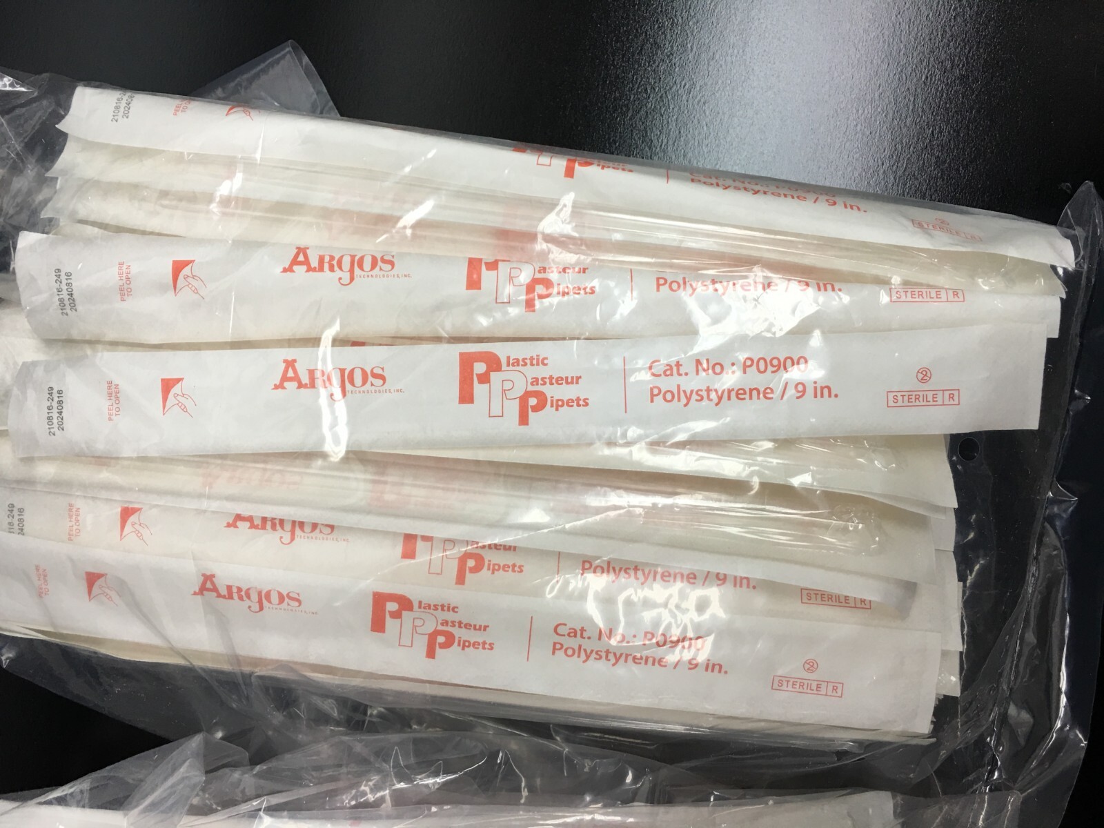 Argos Cat No P0900 Polystyrene Plastic Pasteur Pipettes Sterile 9″ Lot 2 PKS