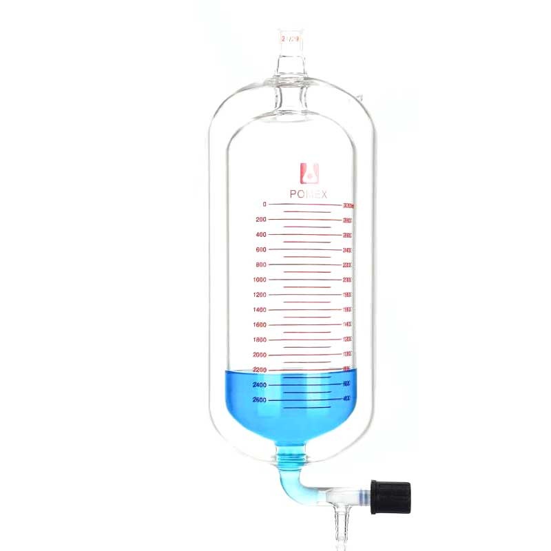 100ml-500ml Double-Layer Distillation Receiving Bottle Glass with Piston ca