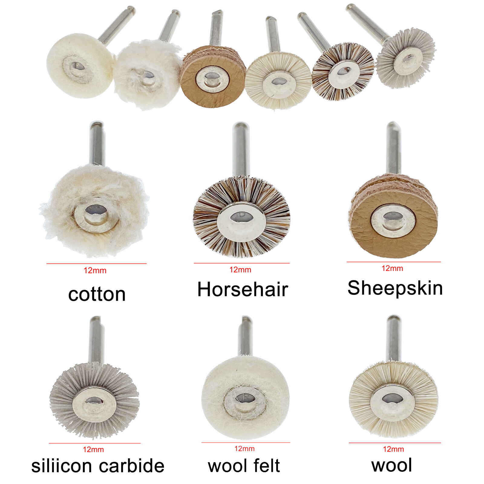 Polishing Buffing Polisher Prophy Brushes Wheel FG/RA 2.35mm for Rotary Tool