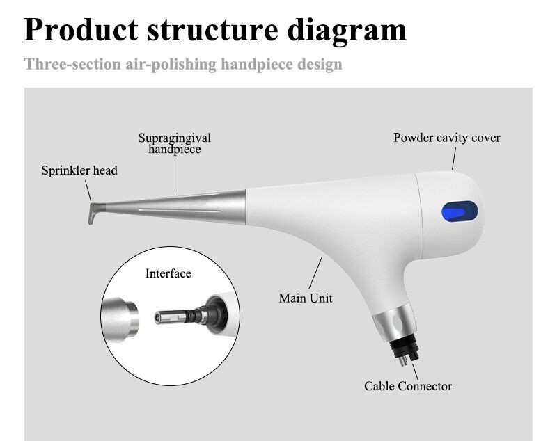 Teeth Whitening Spray Air Water Polisher Air Polish Handle Bicarbonate Jet Air