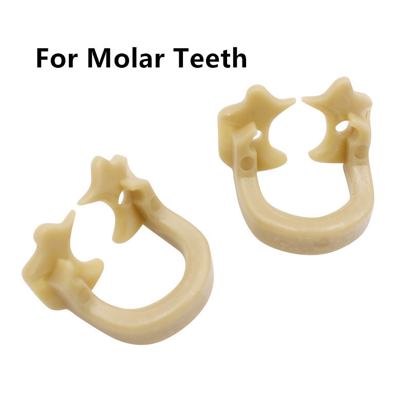 Dental Resin Soft Clamp Universal Rubber Dam Barrier Clips For Molar Premolar