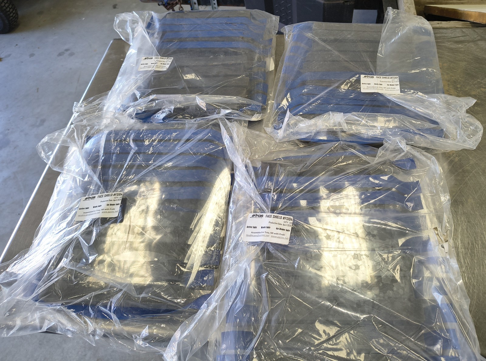 Disposable Face Shields 10 pc per pack 4 packs